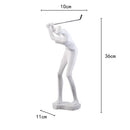 GobekUsa Golf Player Sculpture Abstract Human Body Figure Statue Resin Decor Figurine