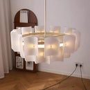 White Wabi Sabi Acrylic Pendant Chandelier