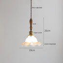 GobekUsa Butterfly Ceramic LED Pendant Lamp with Wooden Handle for Home Decor
