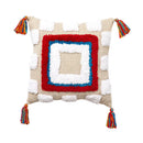 GobekUsa Geometric Hand-Embroidered Tassel Pillowcase