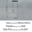 GobekUsa LED Ceiling Chandelier: Modern Minimalist Kitchen Dining Table Lighting