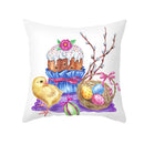 GobekUsa Easter Rabbit & Eggs Pillowcase: Festival Home Decor Flower Bunny Print Cushion Cover