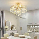 GobekUsa K9 Crystal Gold Chandelier Ceiling Light | Bedroom Home Decor LED Ceiling Lamp