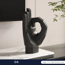 GobekUsa Gesture Art Decor for Home Office Living Room Bookcase Wine Cabinet