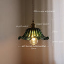 GobekUsa Green Stripe Glass Pendant Lamp Fixture for Home Decor & Kitchen Lighting