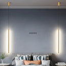 GobekUsa LED Line Chandelier: Nordic Creative Lighting for Living Room & Bedroom