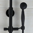 GobekUsa 8 Inch Matte Black Shower Faucet Set with Hand Spray and Rainfall Head