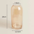 GobekUsa Amber Glass Vase Transparent Hydroponics Flower Pot Modern Home Decor