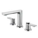 GobekUsa Brush Gold Widespread Basin Faucet Three Hole Mixer, Hot Cold, 8" Centers