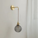 GobekUsa Gray Glass LED Wall Sconce Lamp for Home Decor, Bedroom, Living Room - Nordic Design