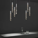 GobekUsa Crystal Glass LED Pendant Light: Modern Nordic Restaurant Hallway Lighting