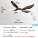 GobekUsa 52" Ceiling Fan with LED Light & Remote Control