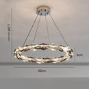 GobekUsa Crystal Chandelier: Modern Luxury Duplex Staircase Ring Lamp