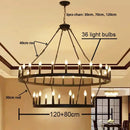 GobekUsa Black Metal LED Pendant Chandelier for Living Room and Stairs