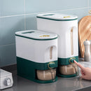 GobekUsa Large Capacity Rice Dispenser Kitchen Grain Container Moisture Proof Cereal Storage Box