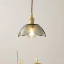 GobekUsa Glass Copper LED Hanging Light: Nordic Pendant Lamp, Living Room Bedroom Coffee Knob Switch