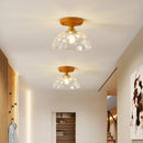 GobekUsa Brass Glass Ceiling Lamp Modern LED Light Fixture - Elegant Home Decor