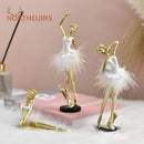 GobekUsa Ballet Girl Resin Figurine - Nordic Luxury Desktop Decoration and Birthday Gift