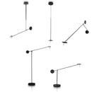 GobekUsa Black Telescopic Wall Lamp with Adjustable Arm for Living Room and Bedroom