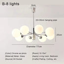 GobekUsa Glass Ball LED Ceiling Chandelier for Modern Living Room and Bedroom
