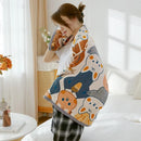GobekUsa Cotton Gauze Bath Towel - Large Cartoon Towel 70x140cm