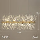 GobekUsa Dandelion Chandelier: Nordic Minimalist Wrought Iron LED Indoor Light for Living Room