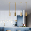 GobekUsa Gold Long Arm Ceiling Pendant with Rotating LED Spotlights