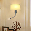 GobekUsa Elegant Fabric Wall Lamp for Bedside Reading in Modern Nordic Style