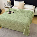 GobekUsa Jacquard Coral Velvet Sofa Cover Blanket | Soft & Warm for Spring/Autumn