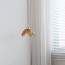 GobekUsa Amber Glass LED Pendant Light Fixture Nordic Modern Copper Hanging Lamp