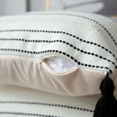 GobekUsa Green Black Stripe Crochet Cushion Cover 50X50CM