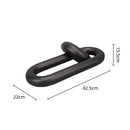 GobekUsa Black Geometric Resin Ornament Ring Decor Home Figurine