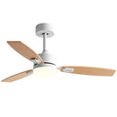 GobekUsa 52" Wood Blade Ceiling Fan with 18W LED Light and Remote Control