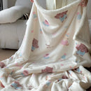 GobekUsa Korean Cartoon Plush Blanket, Soft Nap Sofa Cover for Home Dormitory