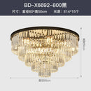 GobekUsa Crystal Gold Black LED Chandelier: Modern Multi-Storey Pendant Lamp Lighting