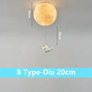 GobekUsa Astronaut Globe Ceiling Light for Kids Room - 18cm/20cm/25cm
