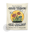 GobekUsa Cartoon Flowers Tapestry Wall Hanging | Kawaii Room Decoration & Boho Wall Decor