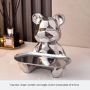 GobekUsa Geometric Bear Piggy Bank Key Tray Cosmetic Bookshelf Statue & Storage Box