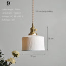 Japanese Ceramic Pendant Light With Copper Finish