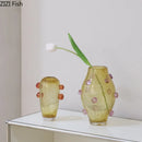 GobekUsa Creative Bubble Glass Vase Hydroponics Desk Decoration Artificial Flowers Room Decor