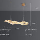 GobekUsa Crystal LED Pendant Chandeliers for Luxury Living Room Decor