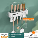 GobekUsa Kitchen Organizer: Wall-mounted Multifunction Knife and Chopsticks Storage Rack