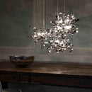 GobekUsa Leaf Chrome Ceiling Chandelier for Living Room, Bar, or Balcony Lighting