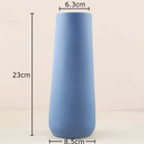 GobekUsa Gradient Ceramic Vase Cylinder Desk Decoration Floral Vases Modern Room Decor