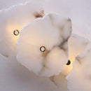 GobekUsa Elegant Marble LED Wall Sconce, Copper Finish, Art Deco Style