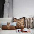 GobekUsa Italian Light Luxury Brown Cushion Cover for Sophisticated Home Decor.