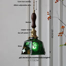 GobekUsa Colorful Glass Tiffany Style LED Pendant Lamp, Modern Hanging Light Fixture