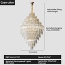 GobekUsa Crystal Chandelier: Luxury Living Room Lamp, Modern Design, Elegant Lighting Option