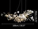 GobekUsa Gold Branches Chandelier Porcelain Leaves Pendant Lights
