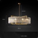 GobekUsa Dimmable LED Copper Glass Chandelier for Living Room